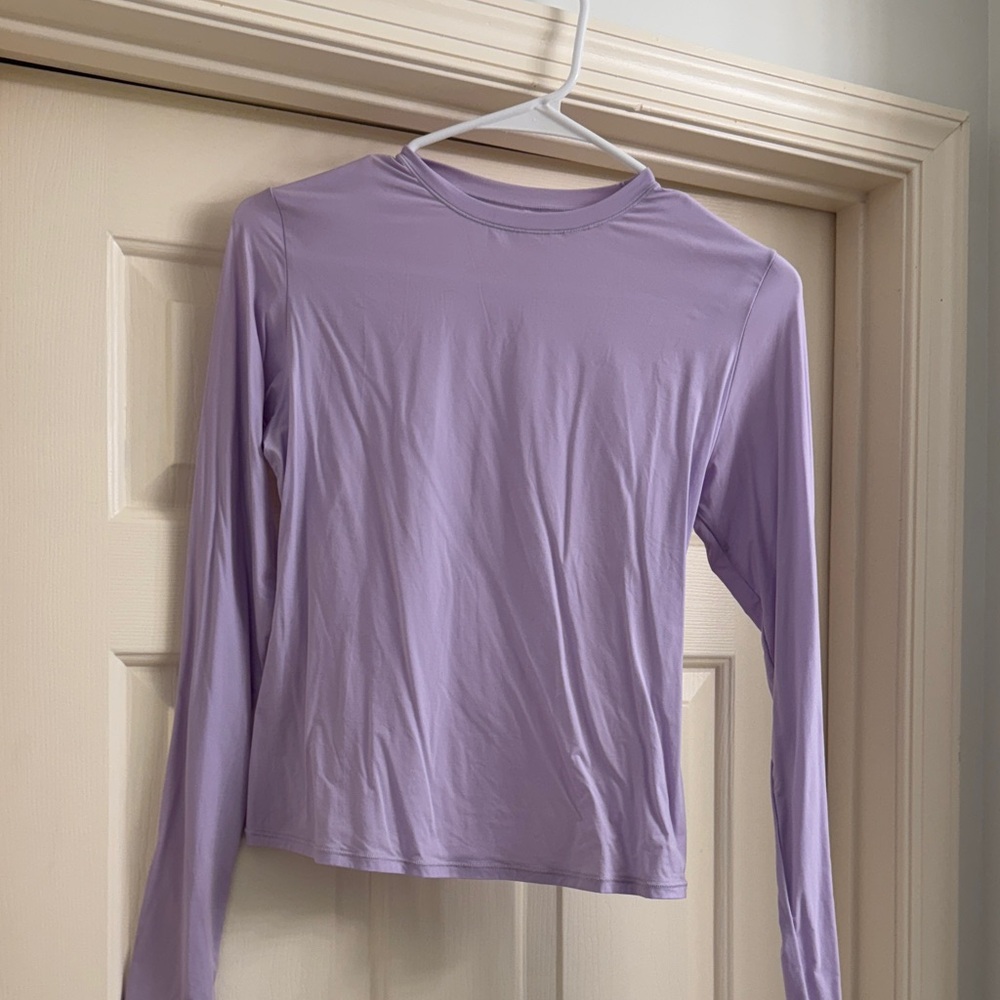 SKIMS Long Sleeve Tee in Lavender